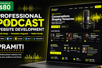 build a static podcast website with episode listings and player embeds