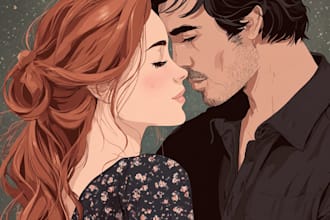 design a printready romance book cover or ebook