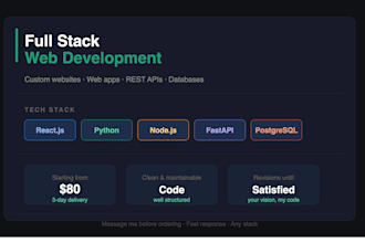 build your fullstack web application