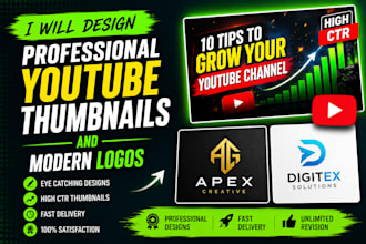 design eye catching youtube thambnail