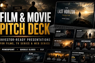 design professional film, movie pitch deck for investors and TV series