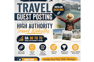 provide travel guest post outreach and backlinks
