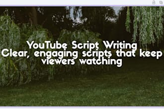 write cinematic scripts for your youtube videos