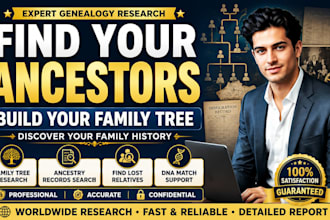 do expert genealogy research, family tree building and ancestry records search