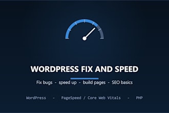 fix, build or speed up your wordpress website
