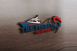 design custom tre fishing charters logo