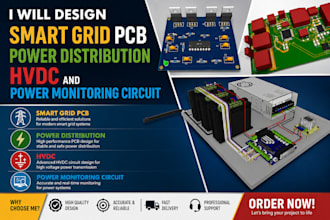 design smart grid pcb power distribution hvdc and power monitoring circuit