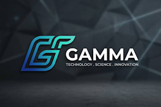 design a modern gamma logo for technology, science, and innovative brands