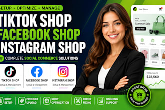 fix social commerce manage optimize tiktok shop fb shop instagram shop setup