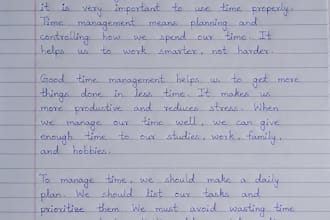write neat and clean handwritten notes in english