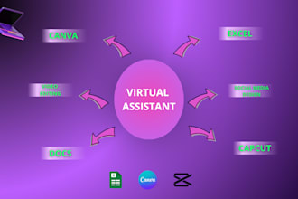be your virtual assistant for data entry, canva and cap cut