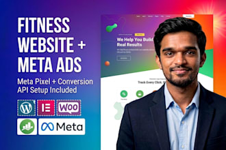 design a personal trainer or gym website with meta pixel and capi setup