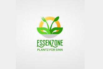 design plant based food truck fancy logo