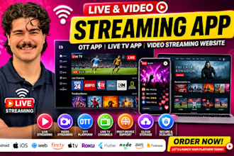 live video streaming website app ott live TV streaming vod app with subscription