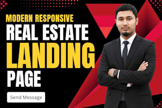 build a responsive real estate landing page with elementor