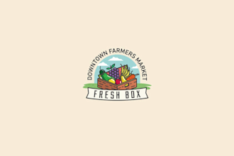 design downtown market fresh box logo