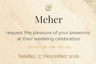 design luxury wedding invitation