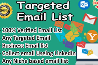 provide niche targeted email list verified email campaign scraping business lead