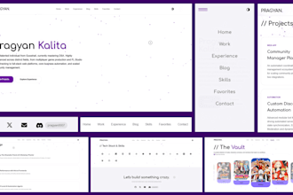 create custom responsive portfolio and blog website