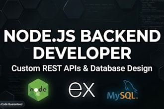 develop rest API and backend using nodejs express and mysql