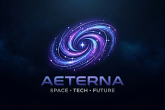 design a modern galaxy logo for space, tech, and futuristic brands