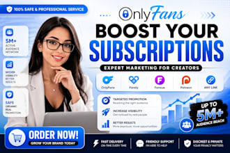 do onlyfans promotion, fansly, fanvue, patreon page and adult web promotion