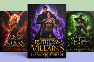 design a premium fantasy book cover and kindle ebook cover