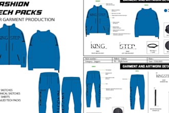 create an activewear tech pack for your fitness or athletic brand