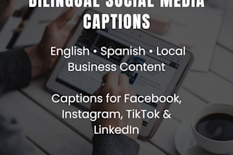 write bilingual social media captions for your local business