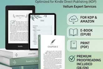 do professional kdp book formatting and ebook layout design