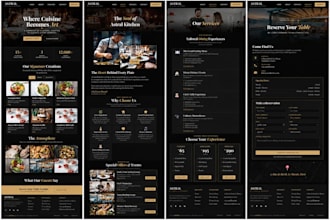 design a modern restaurant website