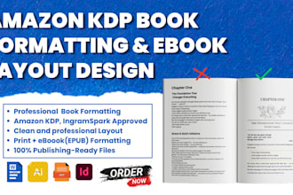 amazon kdp book formatting paprback formatting ebook design manuscript editing