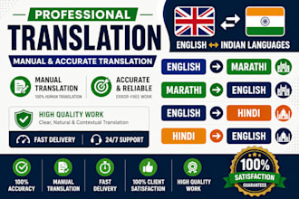 translate english to marathi and hindi manually