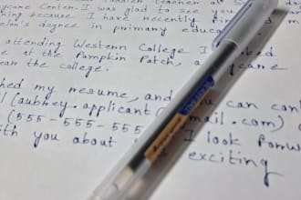 hand write anything with care and passion