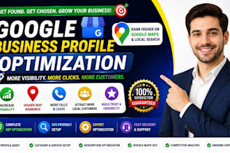 create gbp profile setup, gbp optimization, citation building, maps ranking
