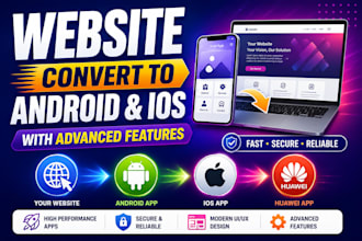convert website to android, ios and huawei app