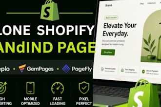 clone shopify landing page, figma to replo and gempages