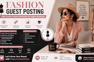 build fashion backlinks via fashion guestposts on high da fashion sites to rank