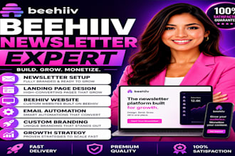 setup beehiiv newsletter design beehiiv website beehive landing page