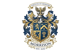 design a custom family crest and emblem logo