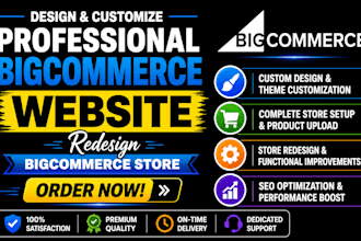 design and customize professional bigcommerce website redesign bigcommerce store
