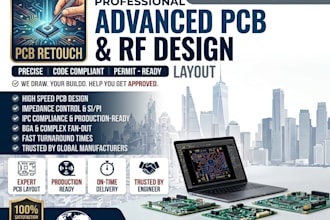 design pcb layout, schematic, and gerber files for manufacturing