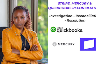 resolve stripe, mercury and quickbooks discrepancies