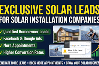generate exclusive solar leads for your solar installation company