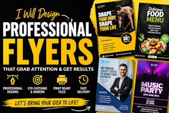 do flyer design, brochure, event flyer design, and poster design
