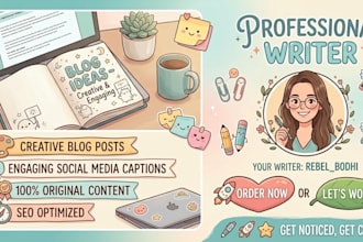 write creative blog posts and social media captions