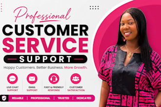 provide professional customer service, live chat support, email support