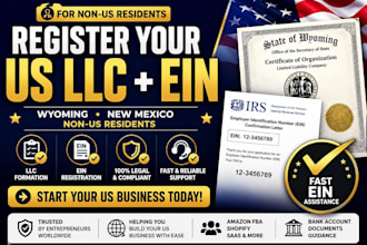 register your wyoming or new mexico llc and get ein fast