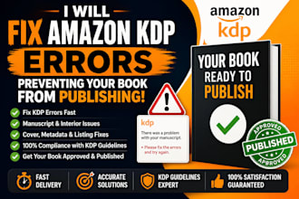 fix amazon KDP errors preventing your book from publishing