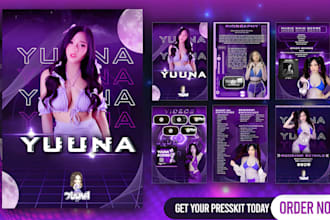 design dj press kit epk ,music press kit epk, artist press kit, logo, one pager